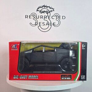 Tesla Cybertruck Pullback Die-Cast Model With Cyberquad 1:32